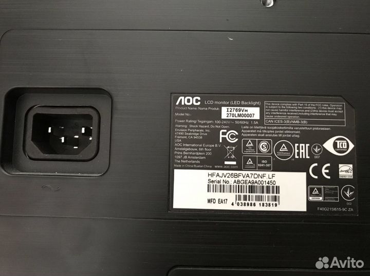 Монитор AOC 27 на запчасти