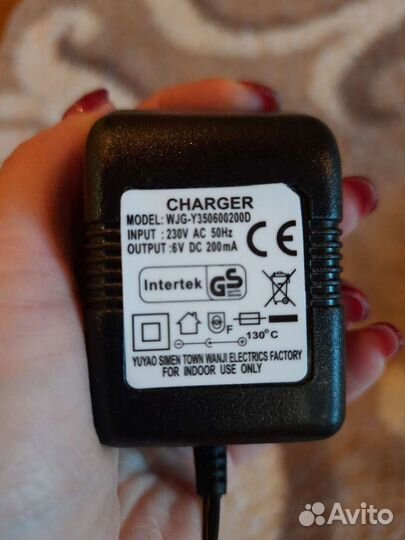 Блок питания 6v 200mA
