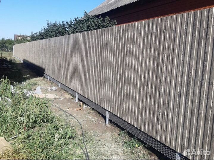 Забор ворота и калитка из профнастила