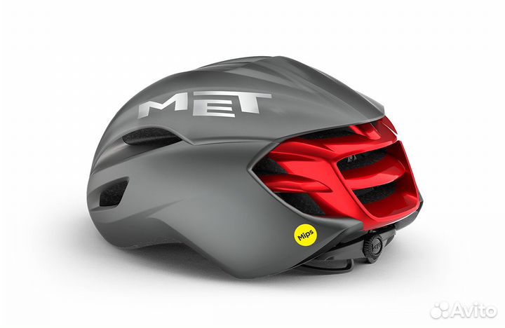 Велошлем Met Manta mips Dark Slate Red M