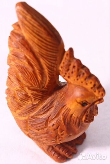Статуэтка Петух - Нэцкэ из Дерева Самшит ru*364