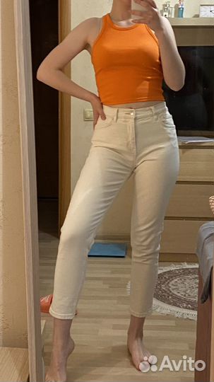Джинсы белые mango sela