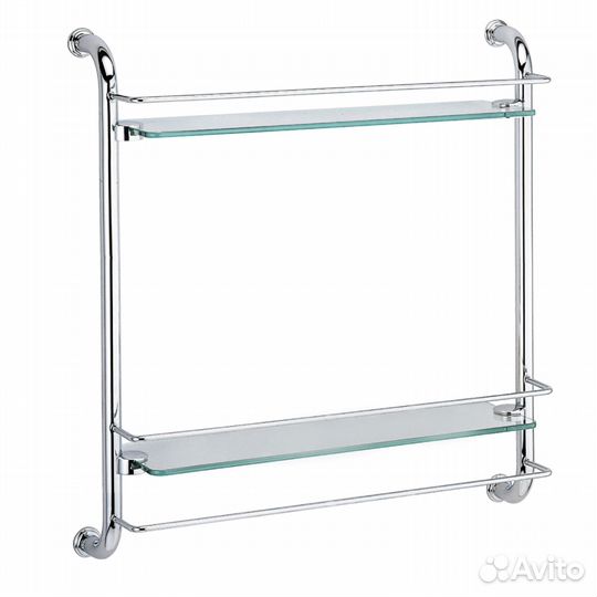 Полка для ванны стеклянная двойная K-2022 Wassekra