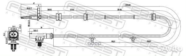 Датчик ABS передний 02606015 Febest