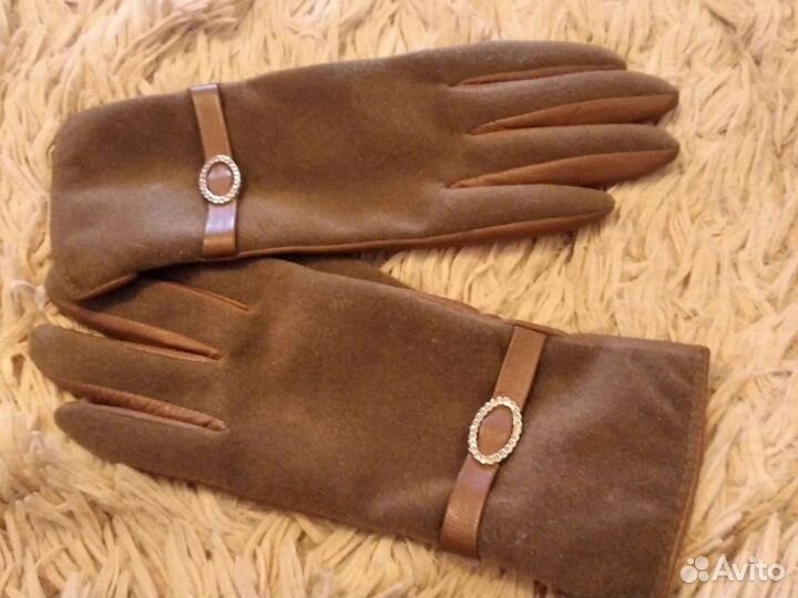 Перчатки из нежной телячьей кожи