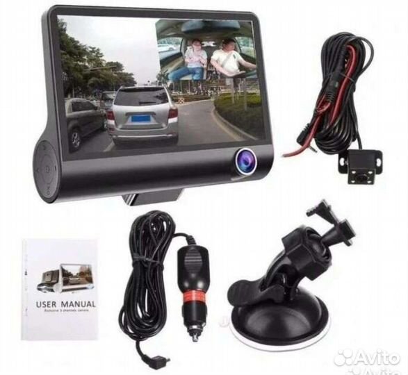 Видеорегистратор FullHD 3 камеры +карта новые