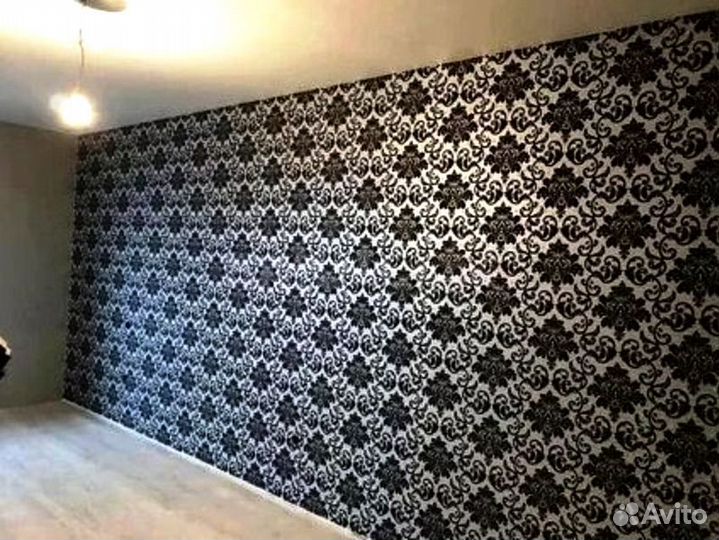 Услуги поклейка обоев