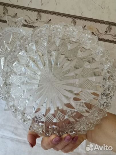 Ваза для фруктов хрусталь СССР