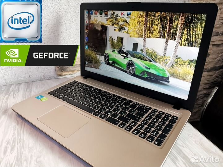 Игровой Asus 4core/4Gb/SSD256GB/GeForce 810M