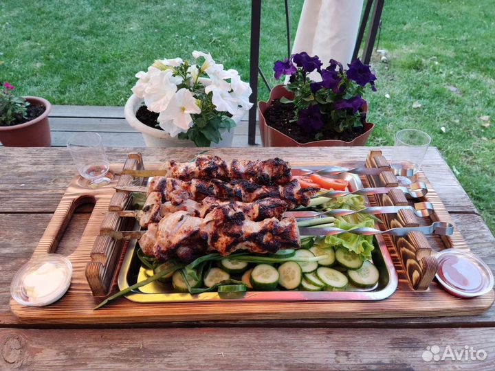Поднос для шашлыка, минажница, шашлычница