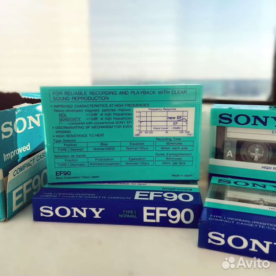 Аудиокассеты sony EF90 improved/EF90n