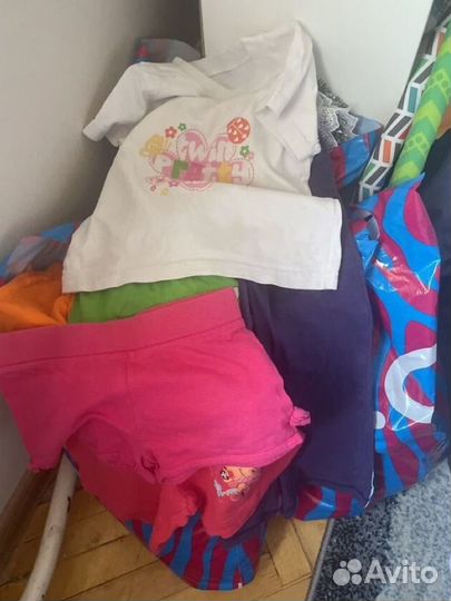 Вещи пакетом на девочку 92-104 много
