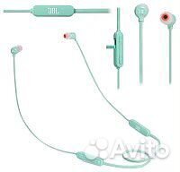 Беспроводные наушники jbl T110 вт,бирюзовый