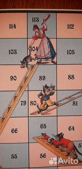 Новая настольная игра 1910 года Коты и лестницы