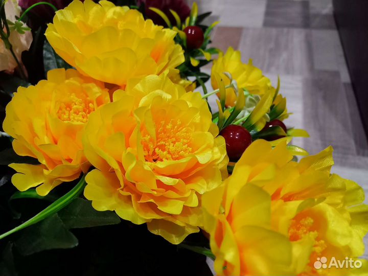 Цветы искусственные, разных видов, качество супер