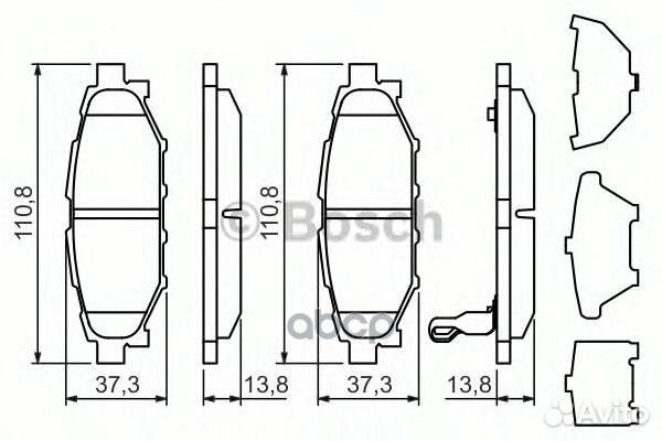 Колодки торм.зад. 0986494444 Bosch