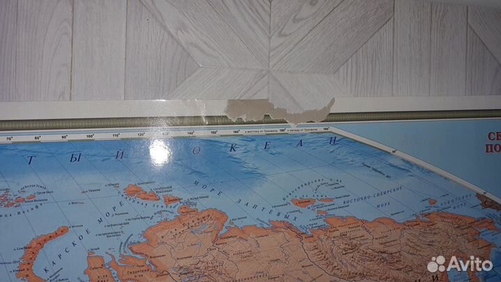 Политическая карта мира на стену (230х150 см)