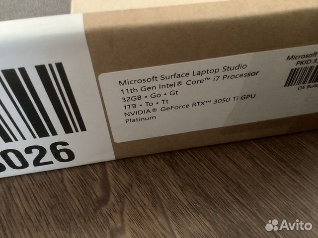Surface Laptop studio Intel Core i7 32GB 1Tb объявление продам