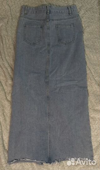 Джинсовая юбка длинная