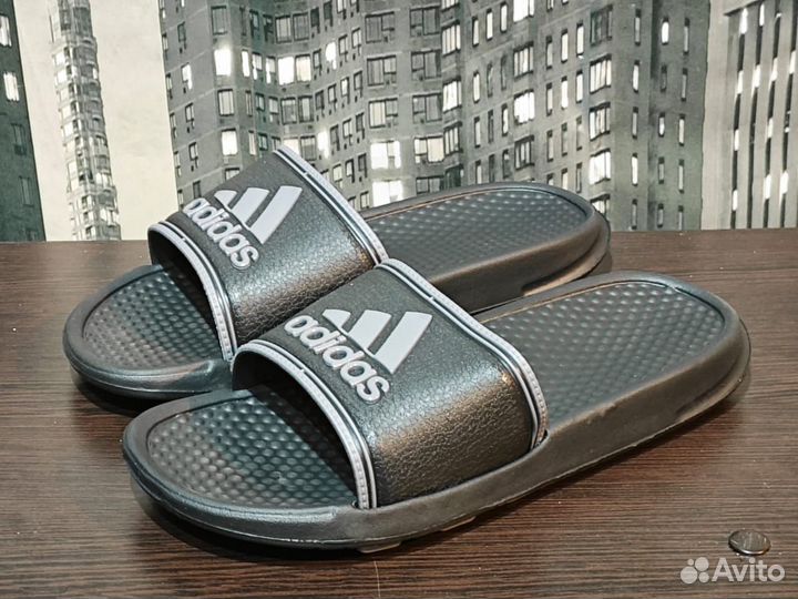 Шлепки сланцы adidas черные