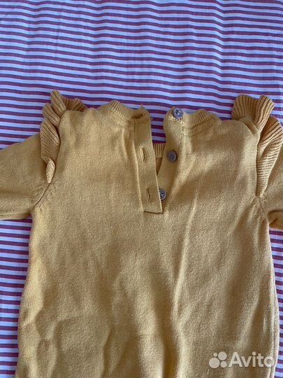 Вязаный комбинезон и лонгслив 62-68 mothercare