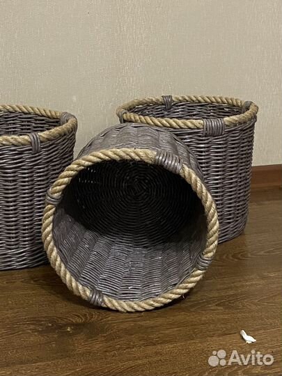 Корзина плетеная для хранения и интерьера