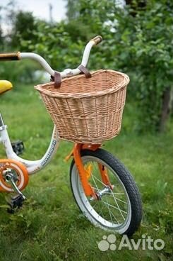 Корзина плетеная для взрослого велосипеда большая