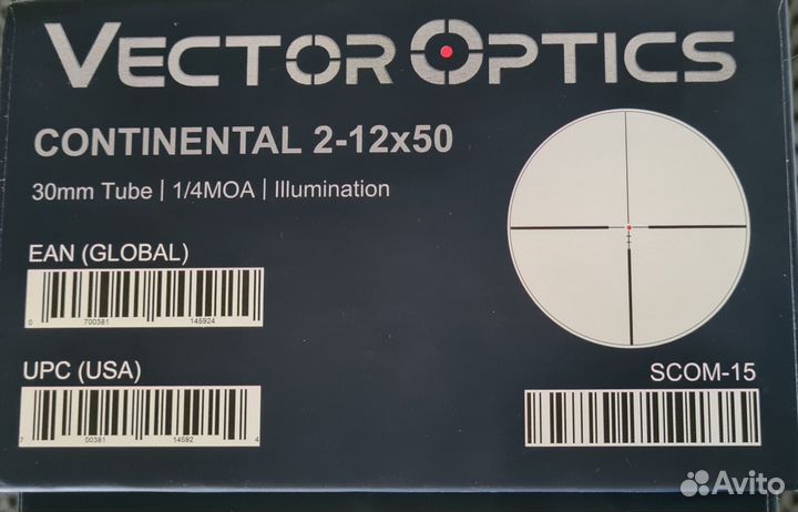 Оптический прицел vector optics continental2-12/50