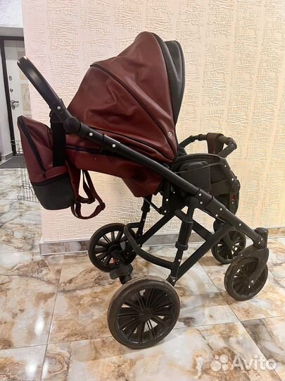 Коляска 2 в 1 эко кожа