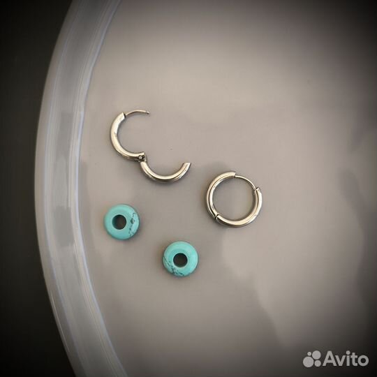 Серьги Конго трансформеры-бублики