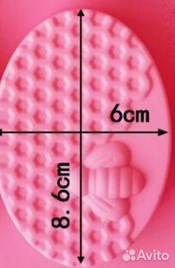 Селиконовая форма для мыла соты с пчелой, пупс