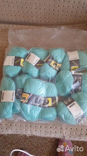 Пряжа. Ангора 50 и шерсть 50. 6 шт