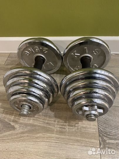 Гантели разборные 15 кг хром