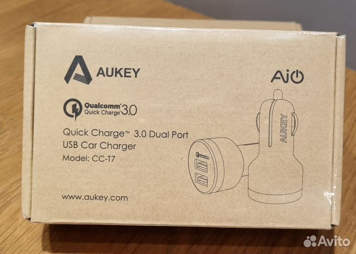 Азу зарядное устройство Aukey QC2.0/3.0 CC-T7