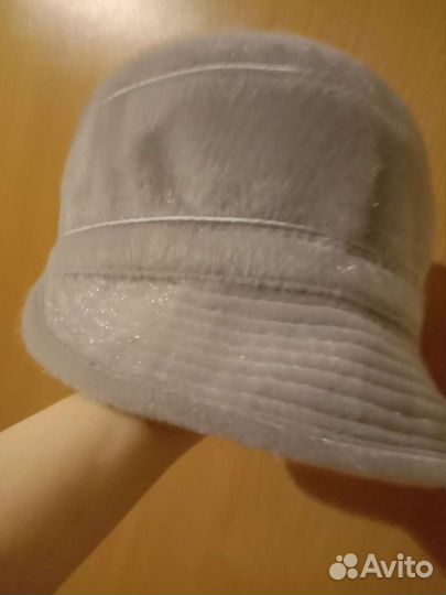 Шляпка женская серая, осень/зима