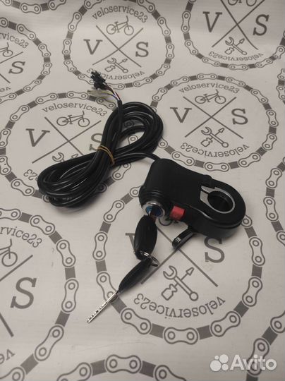 Курок газа с кнопкой и замком зажигания