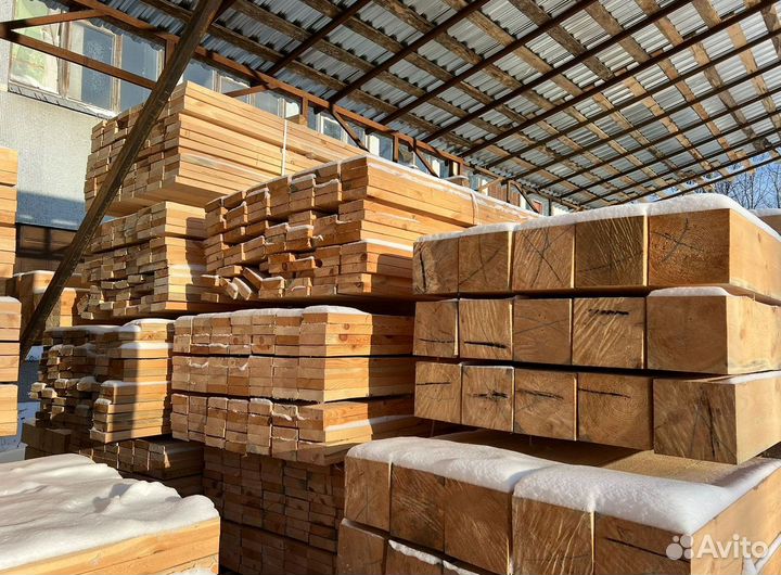 Брус обрезной 100х100х6000мм 1 сорт ГОСТ