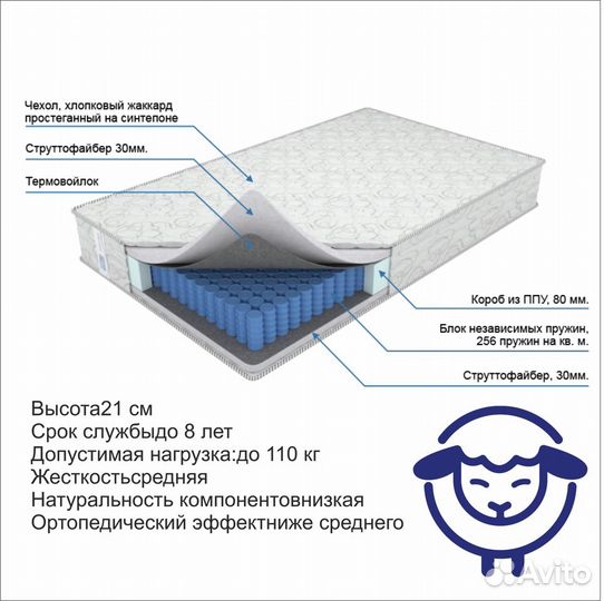 Матрас от фабрики матрасов Ортис, доставка bonus