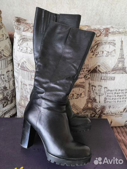 Зимние женские сапоги 38 натуральная кожа