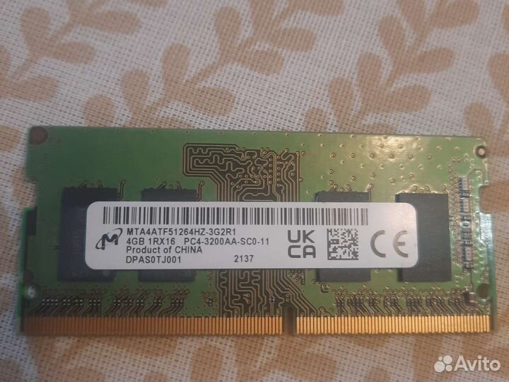 Оперативная память для ноутбука ddr4 4gb