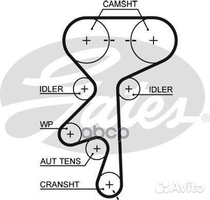 Комплект ремня грм GM astra/meriva/viva -04