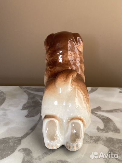 Старинная фарфоровая статуэтка чау-чау лфз 1976 г