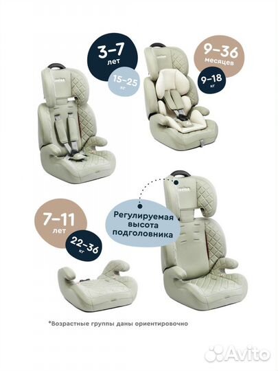 Автокресло junion Bruno группа 9-36 кг оливковый