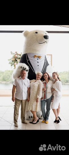 Белый мишка поздравление, аниматоры, день рождения