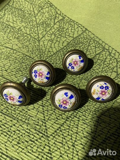 Мебельные ручки бронза керамика