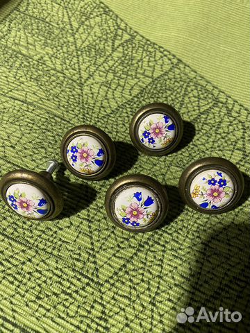 Мебельные ручки бронза керамика