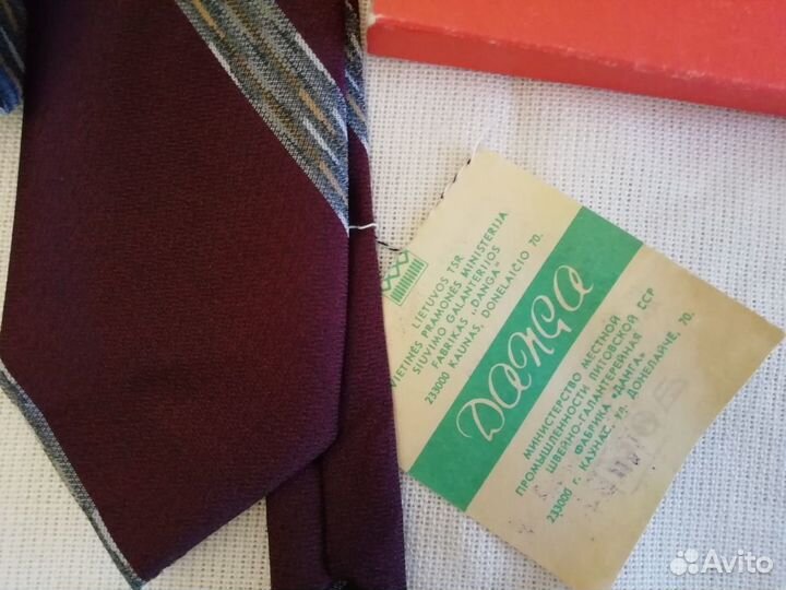 Галстук мужской СССР с этикеткой