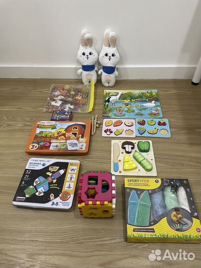 Развивающие деревянные игрушки и пазлы