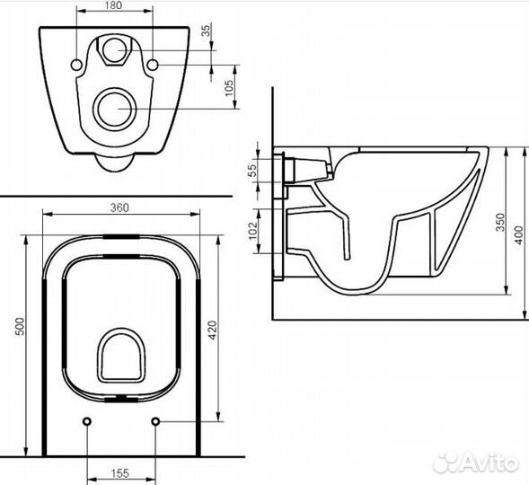 Инсталляция Grohe с унитазом saturn