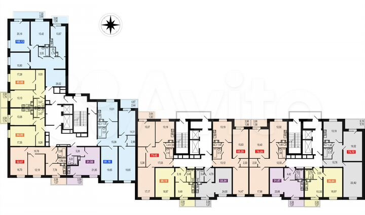 2-к. квартира, 53 м², 6/15 эт.